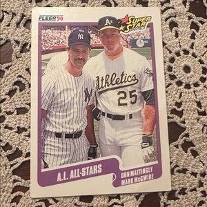 Fleer 90 A.L. All-Stars Baseball Card